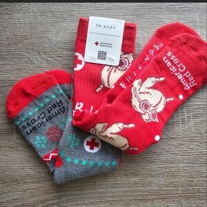 Bioworld Red and Gray Casual Socks